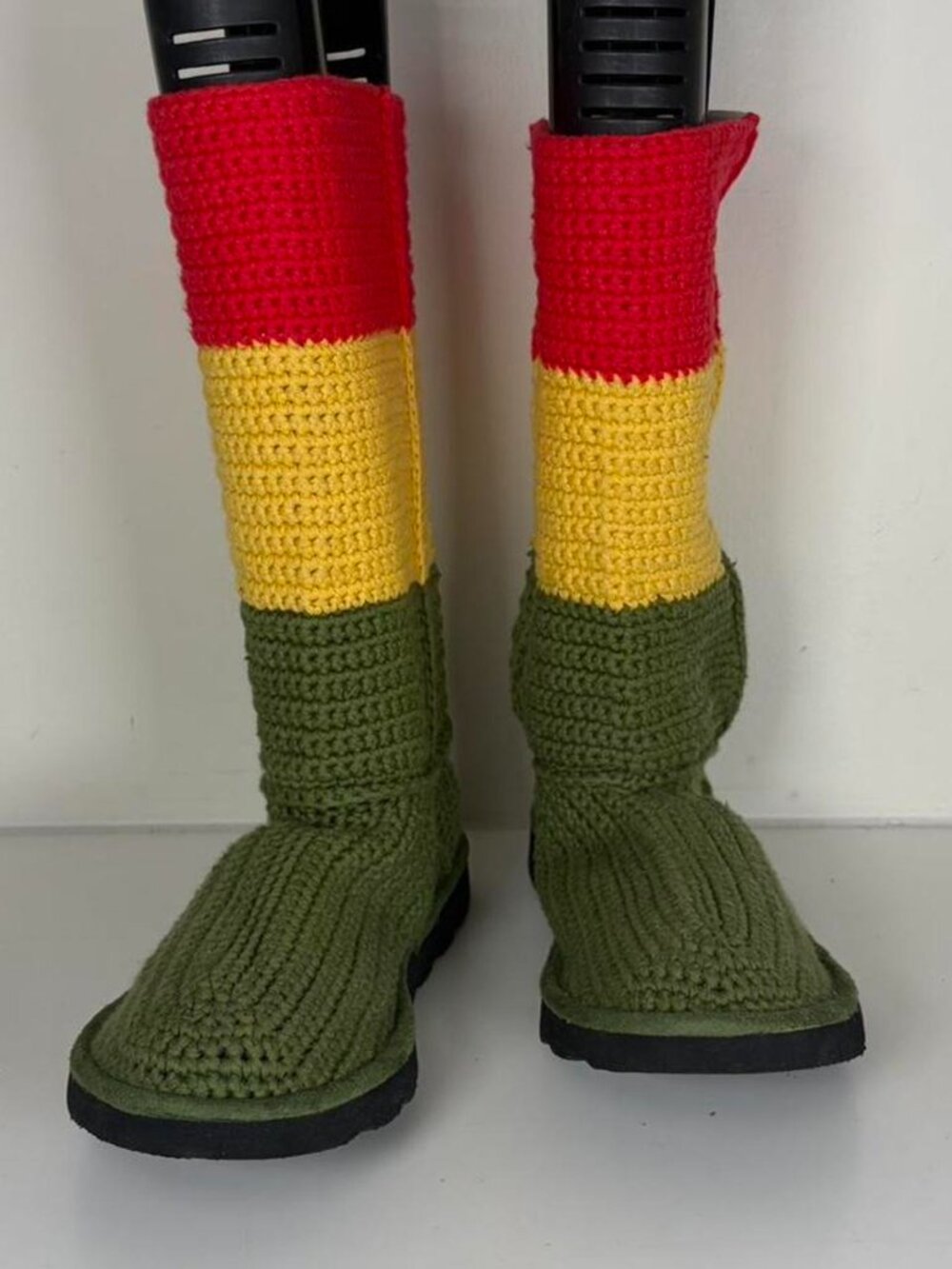 2000s Knited Rasta Color Booties - Picture 5 of 5